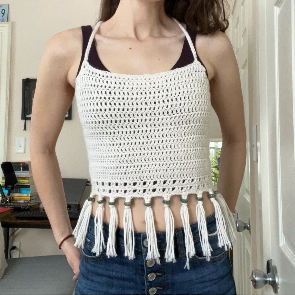Crocheted Beaded Festival Top